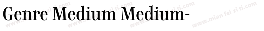 Genre Medium Medium字体转换